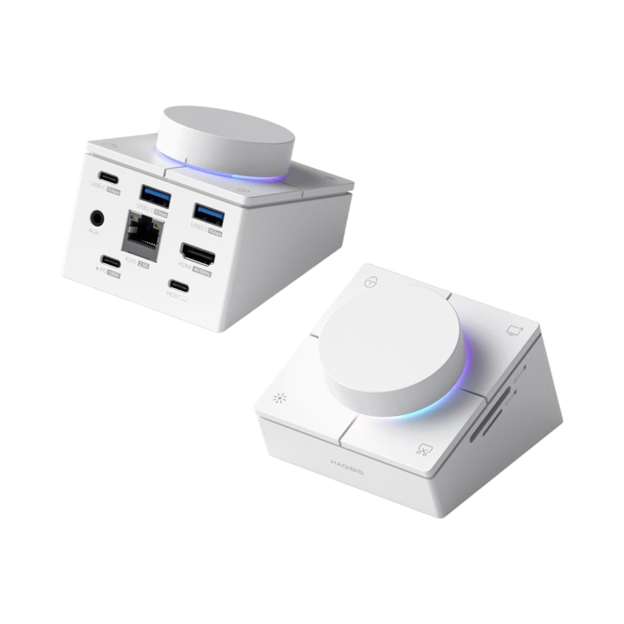 Hagibis Knob - USB C Hub with Shortcut Buttons and Volume Adjustment 2.5G