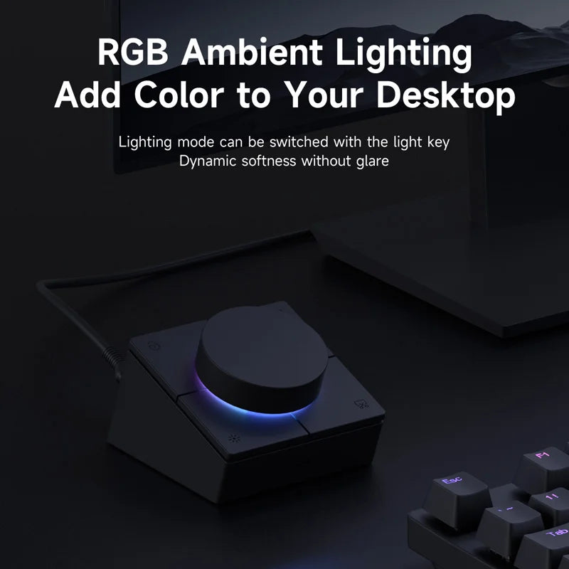 Hagibis Knob - USB C Hub with Shortcut Buttons and Volume Adjustment 2.5G